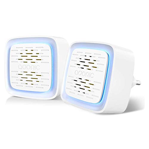 ADORIC Repelente Ultrasónico Mosquitos Control de Plagas para Las Moscas, Cucarachas, Arañas, Hormigas, Ratas y Ratones, Insectos Antimosquitos Eléctrico Extra Fuerte para Interiores (2 Packs)