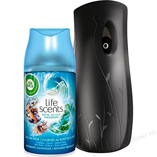 Air Wick - Ambientador Freshmatic Life Scents Oasis, color Negro
