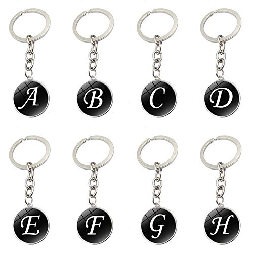 Alfabeto Llavero Anillo 26 Letras Iniciales En Inglés Nombre Llaveros Cartera para Automóvil Bolsos Accesorios para Niñas Mujeres Hombres   F
