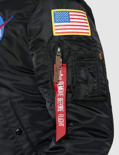ALPHA INDUSTRIES MA-1 VF NASA, Schwarz (Black 03), XXL para Hombre