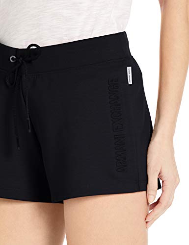 Armani Exchange Double Knit, Side Logo Pantalones Cortos, Azul (Navy 1510), 46 (Talla del Fabricante: X-Large) para Mujer
