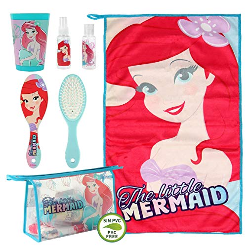 Artesania Cerdá Princess La Sirenita, Neceser Set Aseo/Viaje, 23 cm, Turquesa
