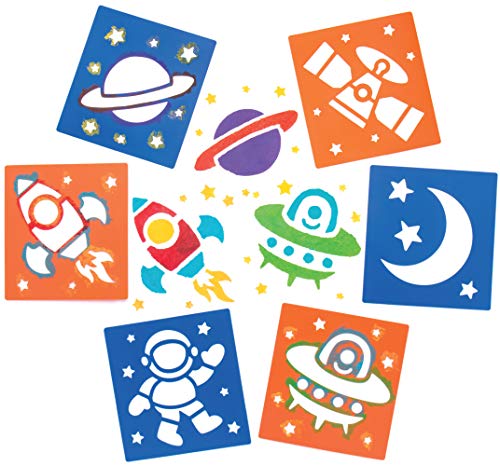 Baker Ross- Plantillas del Sistema Solar (Pack de 6) para manualidades infantiles
