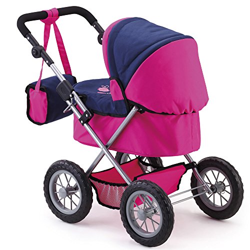 Bayer Design 13013AA Trendy - Cochecito de muñeca, color rosa y azul