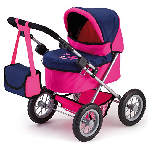 Bayer Design 13013AA Trendy - Cochecito de muñeca, color rosa y azul