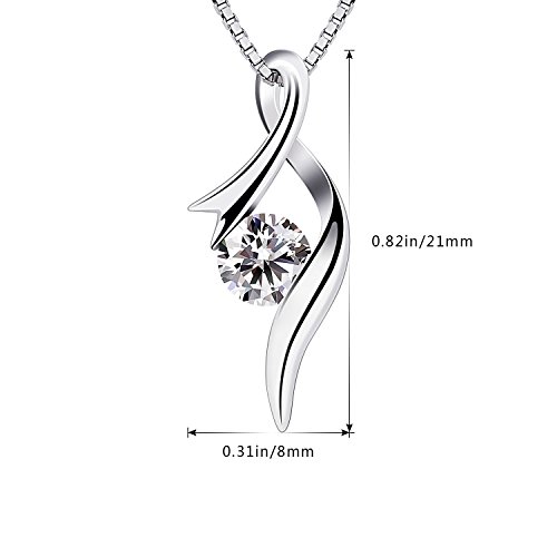 B.Catcher Mujer Collar 925 Plata de Ley ''Eres el amor de mi vida'' con Para Regalo San Valentín Originales Cadena 45cm Longitud