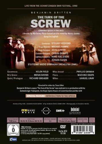 Benjamin Britten: The Turn of the Screw (Schwetzingen, 1990) [Alemania] [DVD]