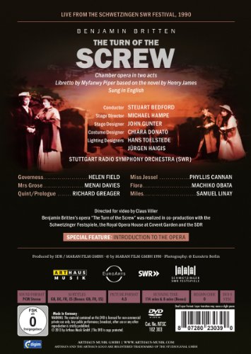 Benjamin Britten: The Turn of the Screw (Schwetzingen, 1990) [Alemania] [DVD]