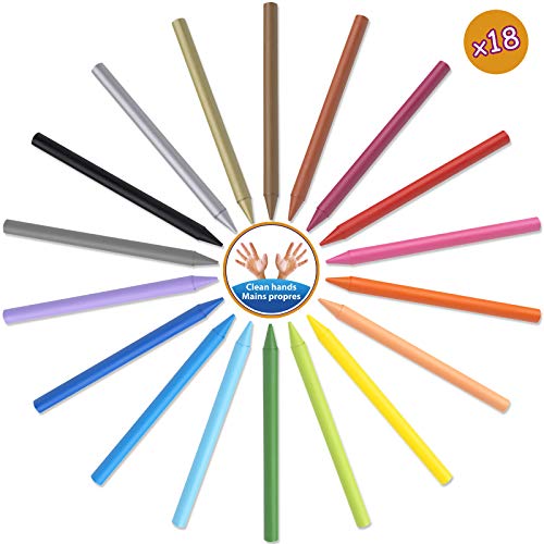 BIC Kids Plastidecor - Blíster de 18 unidades, ceras para colorear, colores surtidos