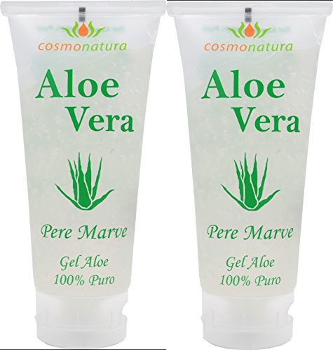 Bionatural 10670 - Gel con aloe vera dermogético, 100% puro en tubo, 100 ml x 2 unidades
