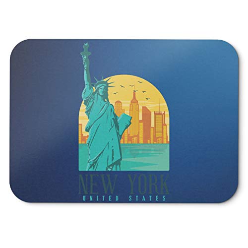 BLAK TEE USA New York City Skyline Mouse Pad 18 x 22 cm in 3 Colours Blue