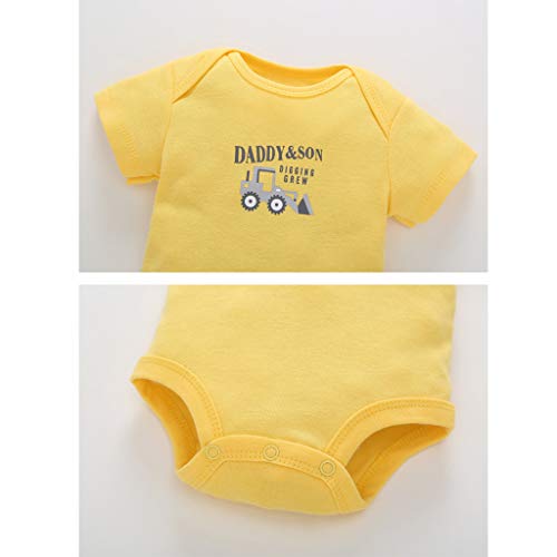 Body Bebé-Niños Pack de 5 - Mono Mameluco Manga Corta para Trajes Baño Ropa de Verano Algodón Pelele Coche 18-24 Meses