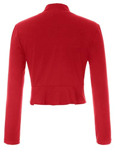 Bolero Elegante Mujer Fiesta Torera Talla Grande Mangas Largas Joven Chaqueta Corta Boda Formal M