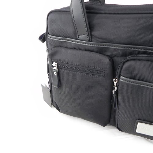 Bolso de mano negro especial para PC, marca francesa Ted Lapidus