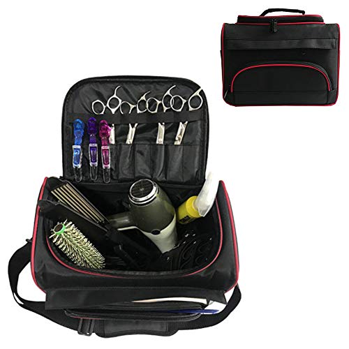 Bolso de peluquero portátil, Estuche de peluquería, Caja de viaje de barbero para llevar cortadoras de cabello, tijeras y peines