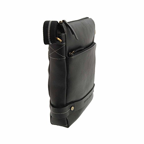 Bolso hombre bandolera piel Titto Bluni Talla: U Color: NEGRO