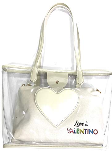 Bolso MarioValentinoGlass Blanco 40x28x13 cm