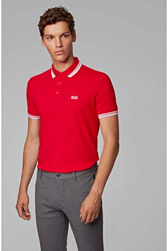 BOSS Green - Polo de manga corta para hombre, color rot (medium red 610), talla s
