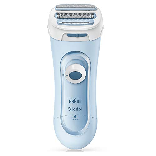 Braun Silk-épil LS 3 en 1 5160 - Afeitadora Femenina Inalámbrica, Capuchón Recortador, Accesorio Exfoliante, Color Azul