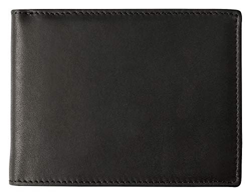 Bugatti Romano Carteira en Piel con Seguridad RFID, Billetera, Carteras para Hombre y Mujer, Formato Horizontal - Negro