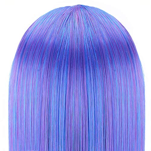 Cabeza de Maniquí, SIGHTLING 66cm/26" 100% Cabello Sintético Practicas Formación Muñeca de la Cosmetología práctica maniquí muñeca para Peluquería con Soporte + Accesorios de Peinado DIY