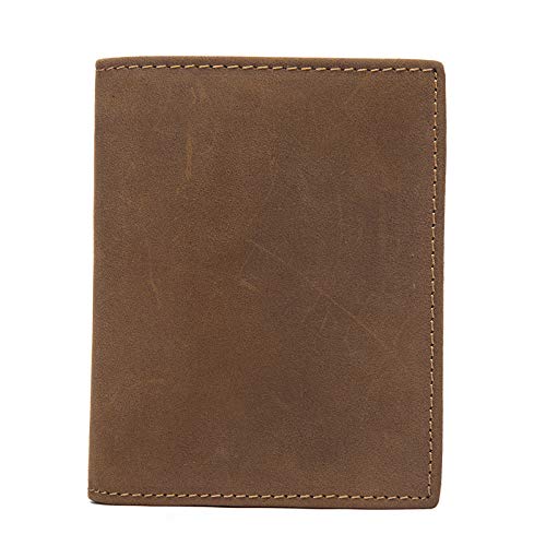 Cartera de Cuero Multifuncional de Cuero Crazy Horse para Hombre Vintage Esposa, Esposo, Padre, Madre del día de San Valentín