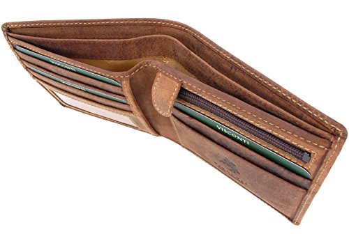 Cartera Visconti, 707 Shield, de piel curtida, color Marrón, talla M