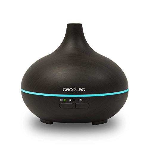 Cecotec Pure Aroma 150 Yin. Humidificador ultrasónico y difusor de aroma 150 ml. Temporizador 3 horas. 7 colores led. Función aromaterapia. Ultra silencioso.
