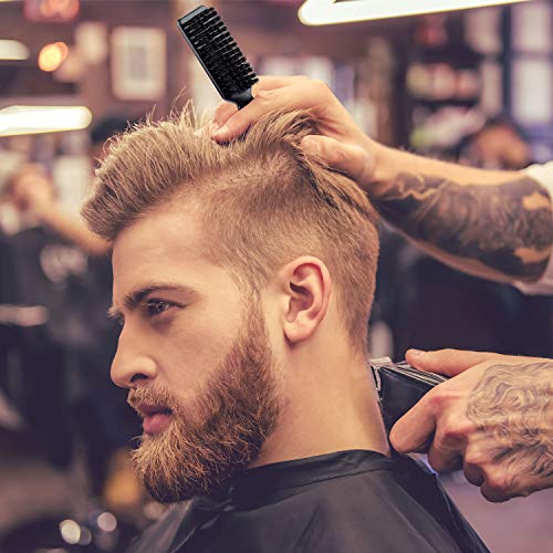 Cepillo de limpieza para el pelo, 3 piezas, de nailon, para uñas, peluquería, herramienta de limpieza (negro)