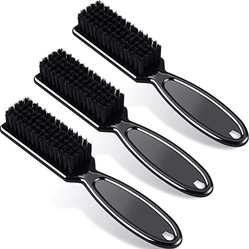 Cepillo de limpieza para el pelo, 3 piezas, de nailon, para uñas, peluquería, herramienta de limpieza (negro)