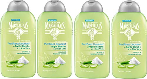 Champú Le Petit Marseillais Purifiant Douce con arcilla blanca y aloe vera - Paquete de 4 unidades