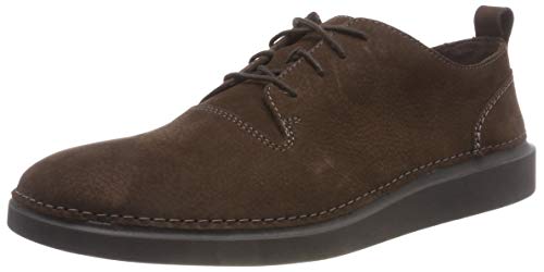 Clarks Hale Lace, Zapatos de Cordones Derby para Hombre, Marrón (Dark Brown Nubuck), 41.5 EU