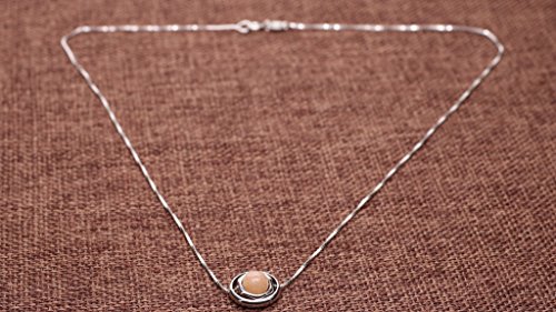 COAI Collar para Mujer de Plata de Ley 925 con Colgante Hexagonal de Piedra del Sol
