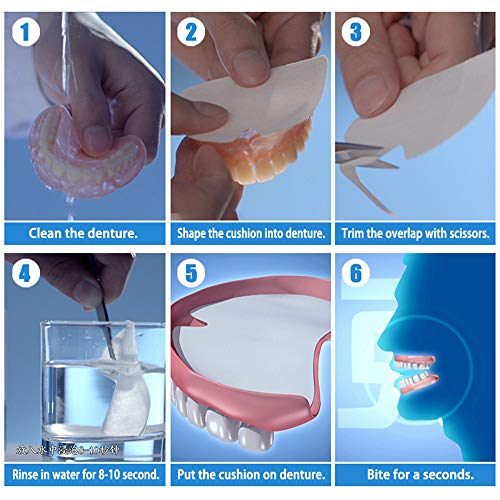 Cojín adhesivo para dentadura inferior Y-Kelin, 30 almohadillas (4 Pack)