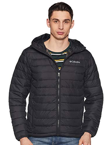 Columbia Powder Lite Chaqueta para Hombre, Negro, L