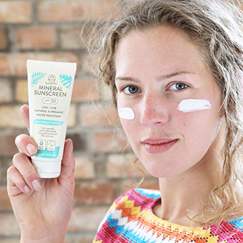 Crema Solar Mineral Cuerpo & Cara Suntribe - FPS 30 - Biodegradable - Òxido de Zinc (Filtro UV Mineral) - Resistente al agua - 8 Ingredientes - Nuevo: less visible (100 ml)