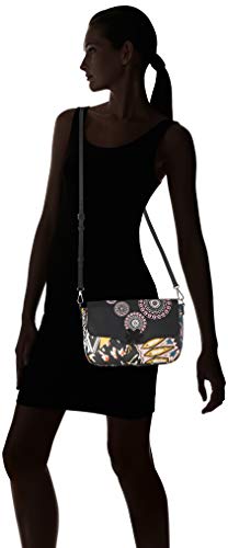 Desigual Bag Guernica Amorgos, Bandolera para Mujer, Negro (Negro), 16x6x26 centimeters (B x H x T)