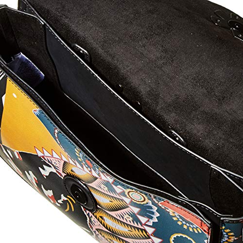 Desigual Bag Guernica Amorgos, Bandolera para Mujer, Negro (Negro), 16x6x26 centimeters (B x H x T)