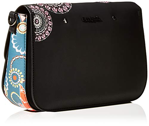 Desigual Bag Guernica Amorgos, Bandolera para Mujer, Negro (Negro), 16x6x26 centimeters (B x H x T)