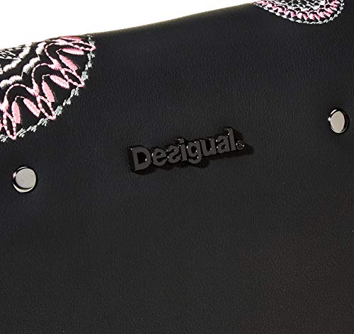 Desigual Bag Guernica Amorgos, Bandolera para Mujer, Negro (Negro), 16x6x26 centimeters (B x H x T)