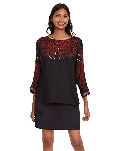 Desigual Blouse LUMBE Blusas, Negro (Negro 2000), S para Mujer