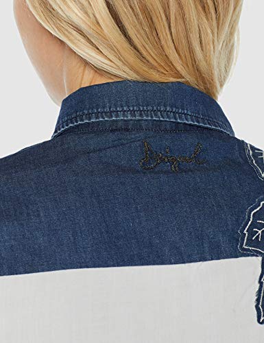 Desigual Shirt Frida Camisa, Blanco (Blanco 1000), S para Mujer