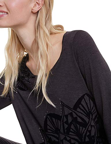 Desigual T-Shirt Sullivan Camiseta, Gris (Gris Vigore Oscuro 2043), S para Mujer