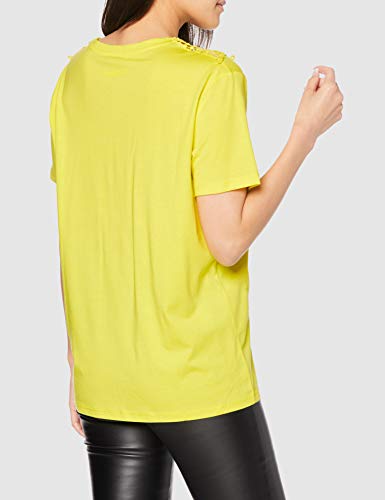 Desigual TS_Tropic Thoughts Camiseta, Amarillo (Blazing 8035), Medium para Mujer