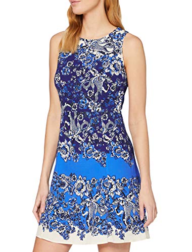 Desigual Vest_Atenas Vestido, Azul (Azul Dali 5054), 40 (Talla del Fabricante: 38) para Mujer