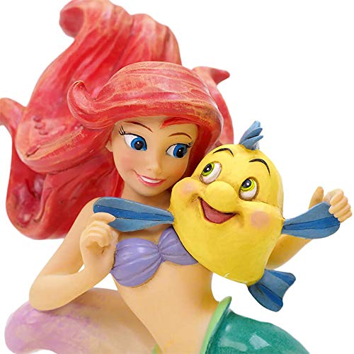 Disney Tradiciones Ariel con Flounder Figura Decorativa