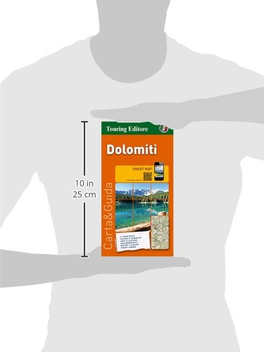 Dolomitas, mapa de carreteras impermeable. Escala 1:200.000. Touring Club Italiano. (Smart map)