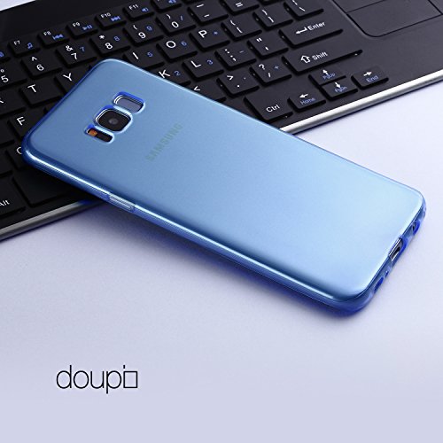 doupi UltraSlim AllClear Funda Compatible con Samsung Galaxy S8, Silicona Cover Ligero Carcasa Protectora, Azul