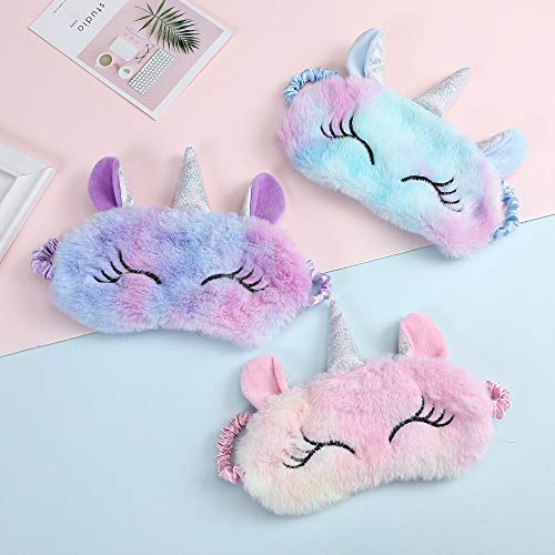 dressfan Linda 3D Máscara de Ojos Animal para Dormir Viajar Mascarilla Transpirable de Sueño Sombra de Mascara de Dormir Niño Mujer Adulta Ntifaz para Dormir (Una Talla, E-Rosa)