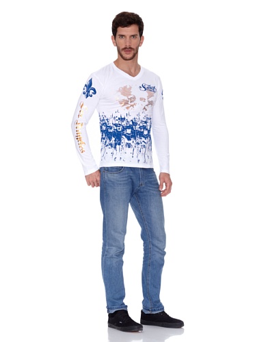 Ed Hardy Camiseta Manga Larga Battle For Blanco S